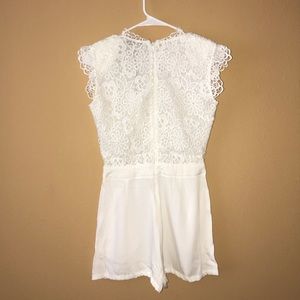 white dressy short rompers
